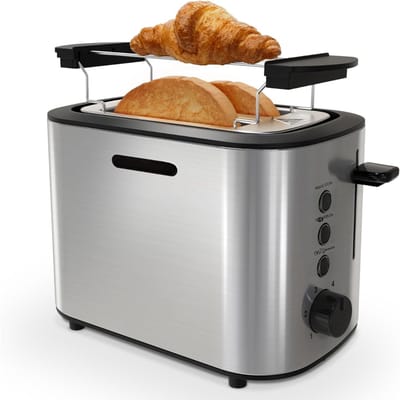 TIM® Toaster - Broodrooster - Broodroosters - Toaster Broodrooster - Zilver - 28cm x 16cm x 18cm