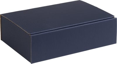 Geschenkdoos ribbelkarton 20x14x7cm DONKERBLAUW (100 stuks)
