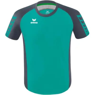 Erima Six Wings Shirt Korte Mouw Heren - Slate Grey / Columbia | Maat: M