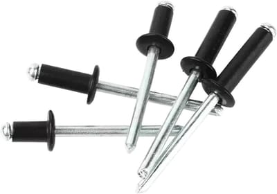 Blinde Klinknagels - Aluminium Popnagels - Bevestigen van Materialen - Ronde Koepelkop - Set van 5 - Zwart