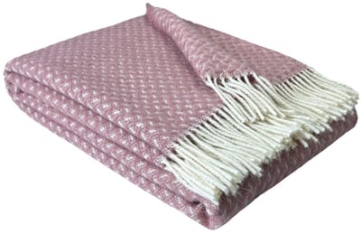 WOOOL Plaid - NORD (Roze) - 140x200cm - 100% Wol - 350gm/2