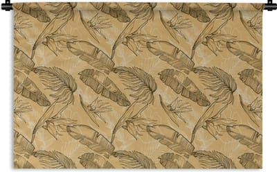 Wandkleed - Wanddoek - Bladeren - Zomer - Tropisch - Hawaii - 180x120 cm - Wandtapijt