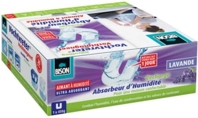 Bison - Vochtvreter Vochtmagneet Lavendel - 12 x 450 gr - Voordeelverpakking