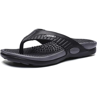Massage Slippers Zomer Heren Slippers Strandsandalen Comfortabele Heren Casual Schoenen Mode Heren Slippers Verkoop Schoenen 10 zwart