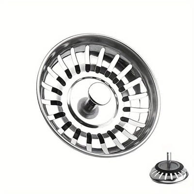 carmdering - Gootsteenfilters - Afvoerfilter - Keukenfilter - 2 stuks, RVS 304, 78mm, rubberen afdichting, eenvoudig te reinigen - Voor keuken & badkamer - Roestvrij & duurzaam