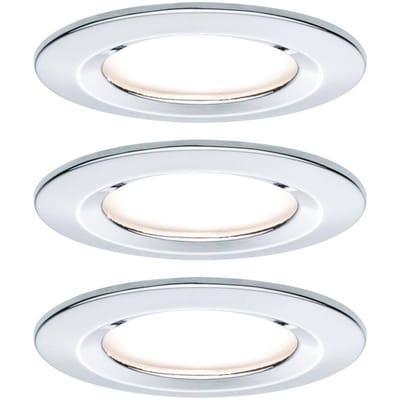 LED-inbouwlamp 3-Step-Dim Nova Basisset star IP44 rond 78 mm GU10 3x6,5W 3x460lm 230V dimbaar 2700K Chroom