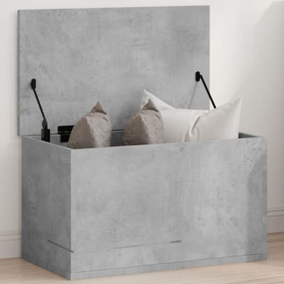 vidaXL - Opbergbox - 60x35x35 - cm - bewerkt - hout - betongrijs