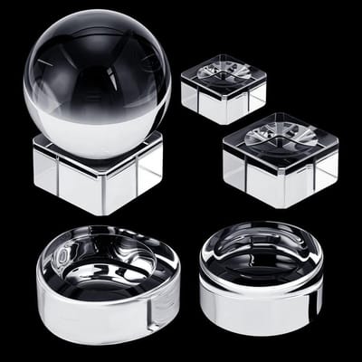 Kristallen balstandaard om doorzichtige ballen te displayen voor woondecoratie - diverse vormen - 2,5 ~ 4,2 cm