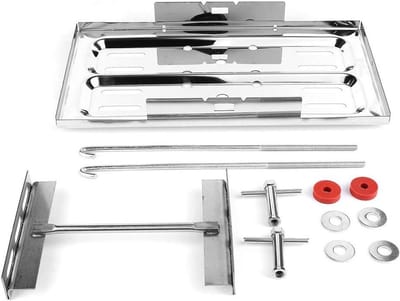 Accuhouder Roestvrij Staal - Batterijbak Marine - Accu Beveiligen - Gepolijst Oppervlak - 18.5 x 33.5 cm - Zilverkleurig