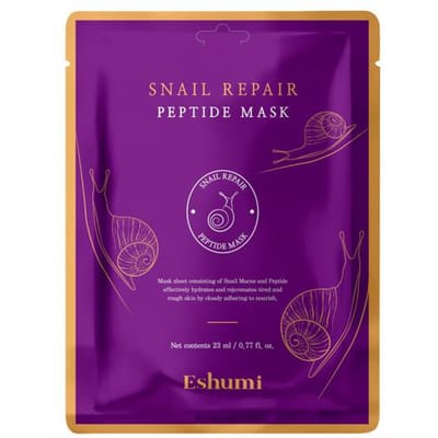 Eshumi Masque Visage Réparateur Peptide d'Escargot 23ml