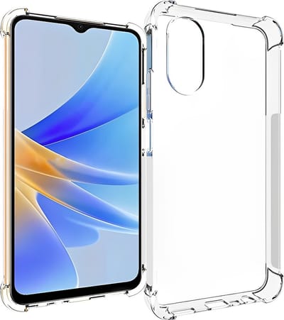Siliconen Antishock hoesje geschikt voor Oppo A17 | Bumpercase Back Cover | TPU Case Backcover Beschermhoes | Transparant