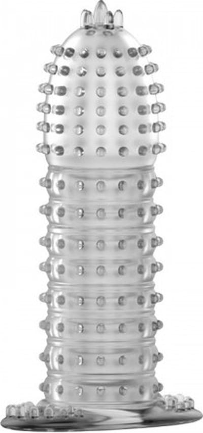 Nooitmeersaai - Siliconen penissleeve met bobbeltjes - transparant