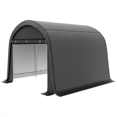 3 x 3 m Apparatuur Opslagtent – Tool Shed met UV-Bescherming en Twee Roldeuren – Geschikt voor Film Equipment en Outdoor Opslag – Grijs