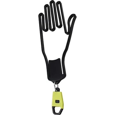 Support de gants de golf, support de gants en plastique portable avec porte-clés, supports de gants de golf, présentoir de gants, accessoires de golf jaune