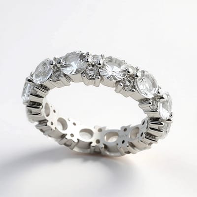 Cavill - Zilveren Ring met 2,88 ct Mexicaanse Danburiet en 1,2 ct Zirkonen - 925 Sterling Zilver - Elegante Damesring - Glanzende Zilveren Sieraden