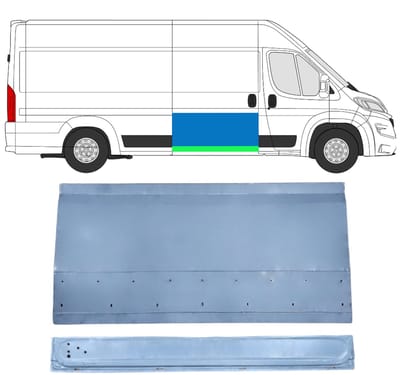 Binnen + buiten reparatiepaneel schuifdeur voor Opel Movano 2021-2026 / Rechts