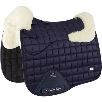 Premier Equine Atlantis Cc Satin Wool Dressage Zadeldekje Blauw Full
