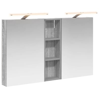 vidaXL - Badkamerkast - set - 3 - st - 100 - x - 10,5 - x - 60,5 - cm - Bewerkt - hout