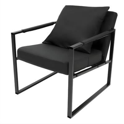 Fauteuil- Voor Woonkamer - Moderne Lounge - Stof /Zwart