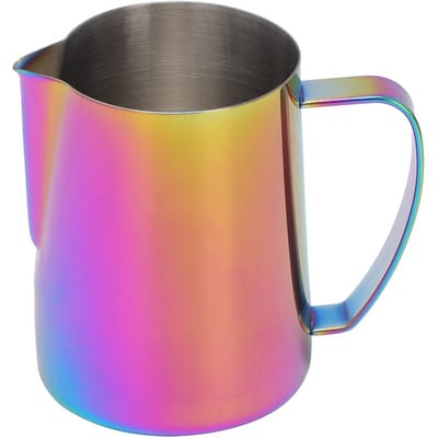 600ml Roestvrij Staal Titanize Koffiekannetje Melk Opschuimbeker Kan voor Latte ArtKleurrijk veelkleurig