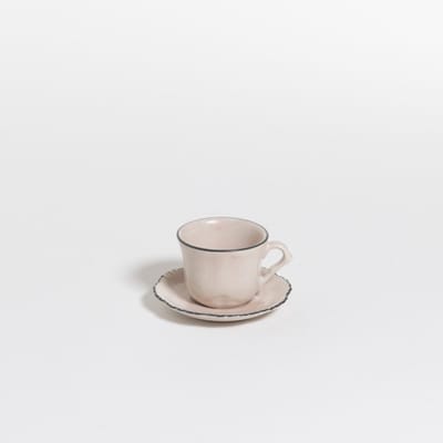 The Table | Attic Espresso Kop en Schotel - Rosé - Roze - handgemaakt espressokopje - 45 ml