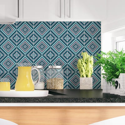 Zelfklevende muurtegelstickers voor keuken en badkamer - 24 Boheemse tegelstickers van Gleska - 24 stickers, 20x20cm