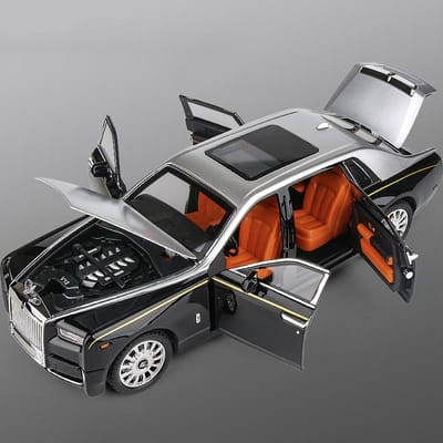 1:18 Rolls Royce Phantom Limousine Legering Modelauto Metaal Diecast Voertuig Jongen Hoge Simulatie Miniatuur Vakantiecadeau Huiscadeau