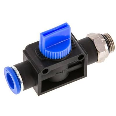10 mm - G1/4'' Kunststof/Messing 3/2-Weg Handafsluiter Ontluchting aan Buiszijde