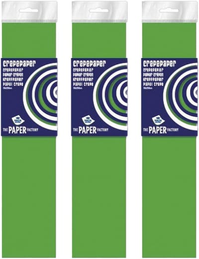 Crepe papier platte vellen - 5x - neon groen - 250 x 50 cm - Knutselen met papier - Knutselspullen