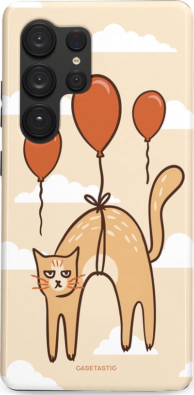 Casetastic Hoesje Geschikt voor Samsung S25 Ultra - Stijlvolle Beschermende Duo-layer Case - Kattenfeest Ballonnen