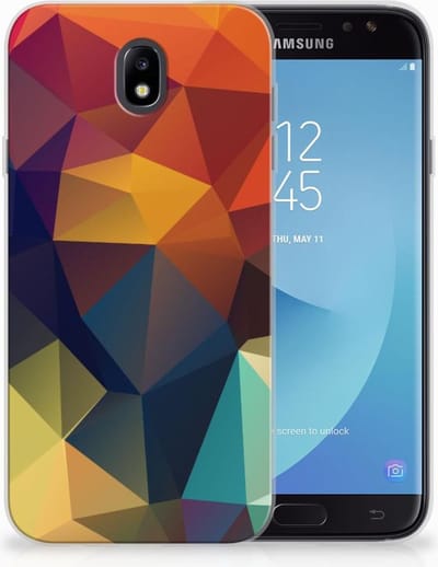 Samsung Galaxy J7 2017 | J7 Pro TPU Hoesje Polygon Color