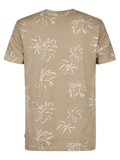 Petrol Industries - Heren T-shirt met all-over print Grafito - Oranje
