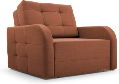 Fauteuil Met slaapfunctie Slaapbank Ban Porto 80 Fauteuil Slaapbank - Armstoel - Kinderbed - Compact en Comfortabel 101 cm - 1 zits - Oranje (BRAGI 42)