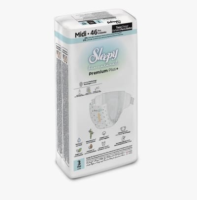 Sleepy Bio Natural Premium Plus Baby Luiers - 3 (4-10 Kg) - 46 Luiers