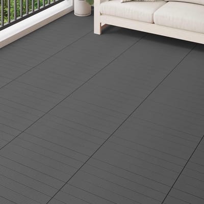 Terrastegels 6-delig - Buiten vloer - Balkon terras - Duurzaam WPC materiaal - 60 x 30 cm - Grijs
