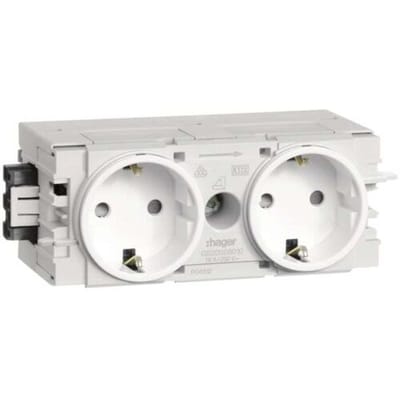 Hager GS20009016 Stopcontact voor Accessoires voor elektroplintsysteem Wit 1 stuk(s)
