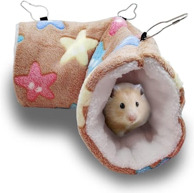 Hangmat voor Cavia's, Fretten en Ratten - Tunnelbed voor Kleine Dieren, Hamster en Chinchilla Schuilplaats, Bruin