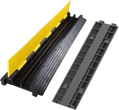 DD® Kabelmat - Kabelbrug - Kabelmantel - 1m - 2 Kanalen - 100x25x1cm - Zwart