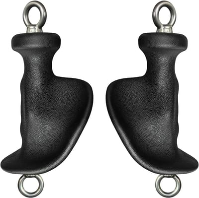 Triceps Touw - Kabel Machine Bevestiging - Bovenlichaam Trainen - Antislip Grip - 500 Gram - Zwart