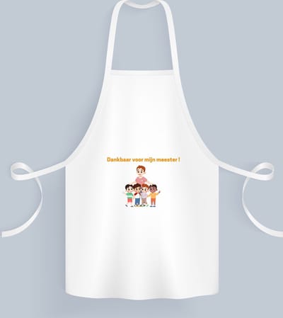Akyol - dankbaar voor mijn meester Keukenschort - Meester - leraar - verjaardag - cadeautje voor meester - meester artikelen - kado - geschenk - gift - verjaardagscadeau - meesterdag - 82 bij 71 cm