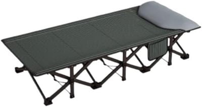 Opvouwbaar Kampeerbed - Logeerbed Buitenbed - Kamperen en Reizen - Ruimtebesparend Ontwerp - XL 215x75x30cm - Groen
