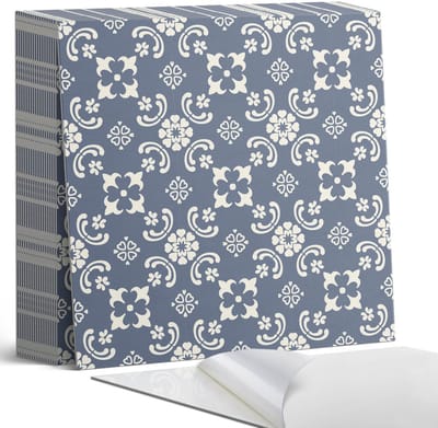 Coloray Plaktegels - Bloemenpatroon op de achtergrond Zelfklevende Tegels - 20 cm x 20 cm - Marine Plaktegels - 20 stuks - Vierkant PVC Tegels - Plaktegels Badkamer - Plaktegels Vloer - Vinyl Tegels - Wandtegel Zelfklevend