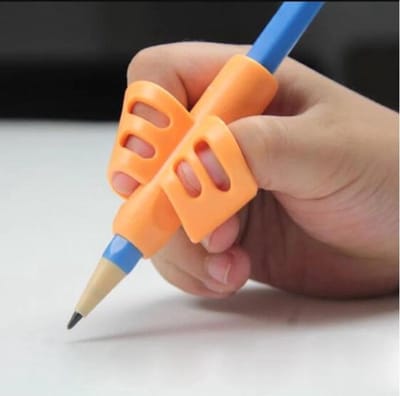 Potloodgrips I Vingergrip Schrijfhulp Kinderen & Ouderen I Potloodhouder I Penhouder I Schrijfhulpmiddelen I 1 Stuk I Oranje