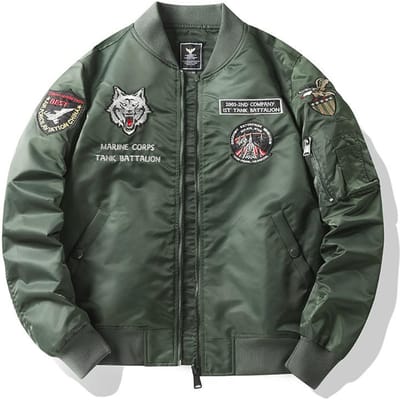Lente en Herfst Nieuwe Bomberjack Mannen Geborduurd Baseball Uniform Grote Maat Jas Werkjas 4XL groen