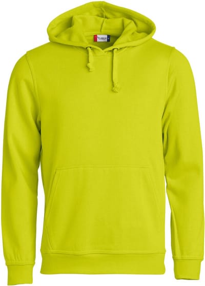 Clique Basic hoody Signaalgroen maat M