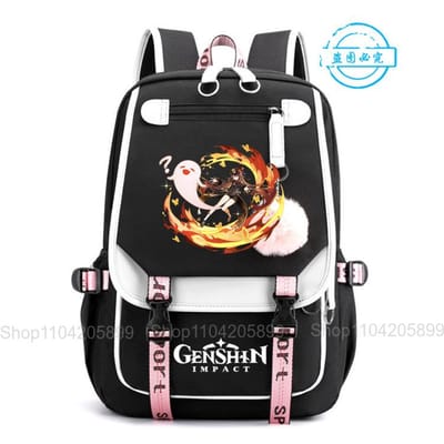Genshin Impact Rugzak Anime Mochila Grote Capaciteit Schooltas Student Rucksack Meisjes Jongens Casual Schooltas Kawaii Cadeau 16 inches