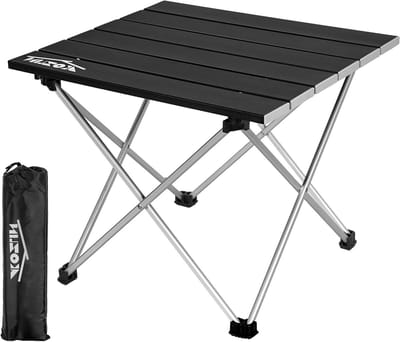 Vouwbare aluminium campingtafel met draagtas, ideaal voor picknick, strand en tuinactiviteiten