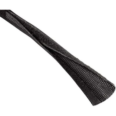 Hama 00220995 Flexibler Gewebe-Kabelschlauch, universal, 20 - 40 mm, 1,8 m, Schwarz Kabelslang 20 tot 40 mm Zwart 1 stu
