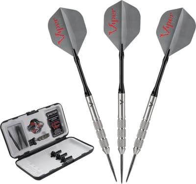 Steel Tip Darts - Professionele Pijltjes - Precisie Werpen - 90% Tungsten Barrel - 24 gram - Zilver