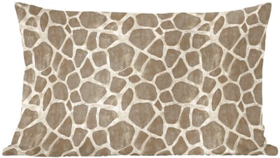 Sierkussens - Kussentjes Woonkamer - 60x40 cm - Giraf - Patroon - Beige - Bruin